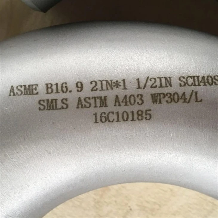 ASTM A403 WP304 Paslanmaz Çelik Alın Kaynaklı Dirsek
